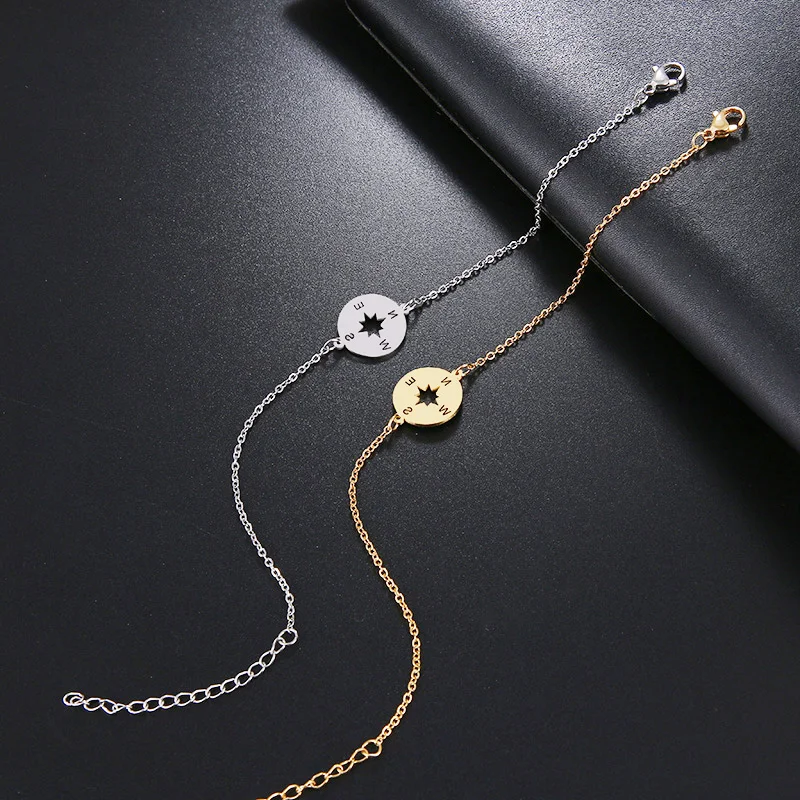 DOTIFI браслет из нержавеющей стали для женщин золотистого и серебристого цвета компас Pulseira Feminina Lover's обручальные ювелирные изделия
