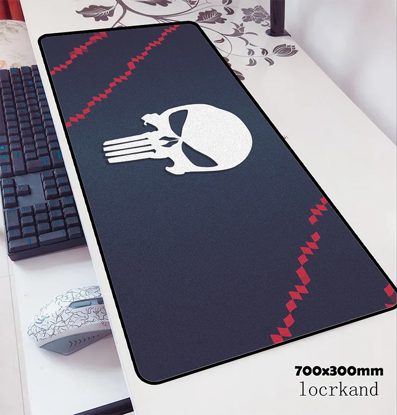 

Punisher skull mouse pad best 700x300x3mm pad mouse notbook computer padmouse gifts gaming mousepad gamer to keyboard mouse mats