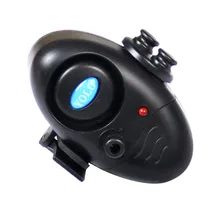 Беспроводной ABS черный маленький мини электронный рыба укуса сигнализация звук бег светодиодный чувствительный Мат Открытый