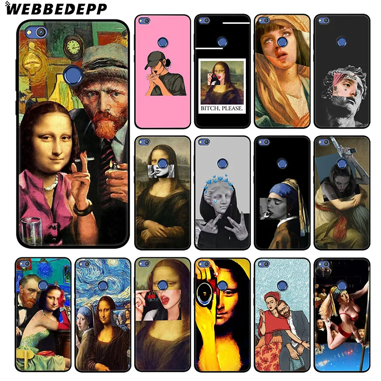 

WEBBEDEPP Mona Lisa Van Gogh Soft Silicone Case for Huawei Honor Mate 20 10 8X 8C 8 6A 7A 7X 7C Lite Pro TPU