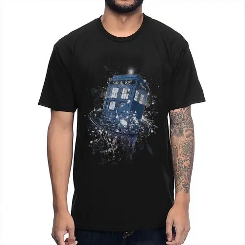 Футболка Doctor Who DR Tardis Мужская графическая футболка с коротким рукавом Новинка