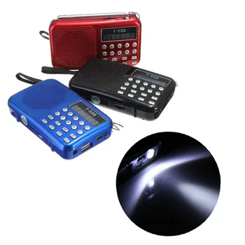 

Mini Portable Rechargeable Digital LED display panel Stereo FM Radio Speaker USB TF mirco for SD Card MP3 Music Player