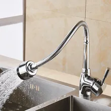 Смеситель для раковины горячей и холодной воды на бортике, кухонный кран torneira, с одной ручкой, с одним отверстием, гибкий кухонный кран, J14005