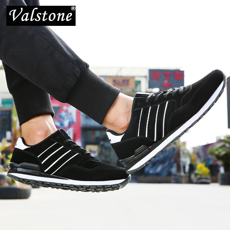 

Valstone Men's Casual sneakers Breathable cemented shoes outdoor ultra light walking shoes Spring summer shoes for hombres black
