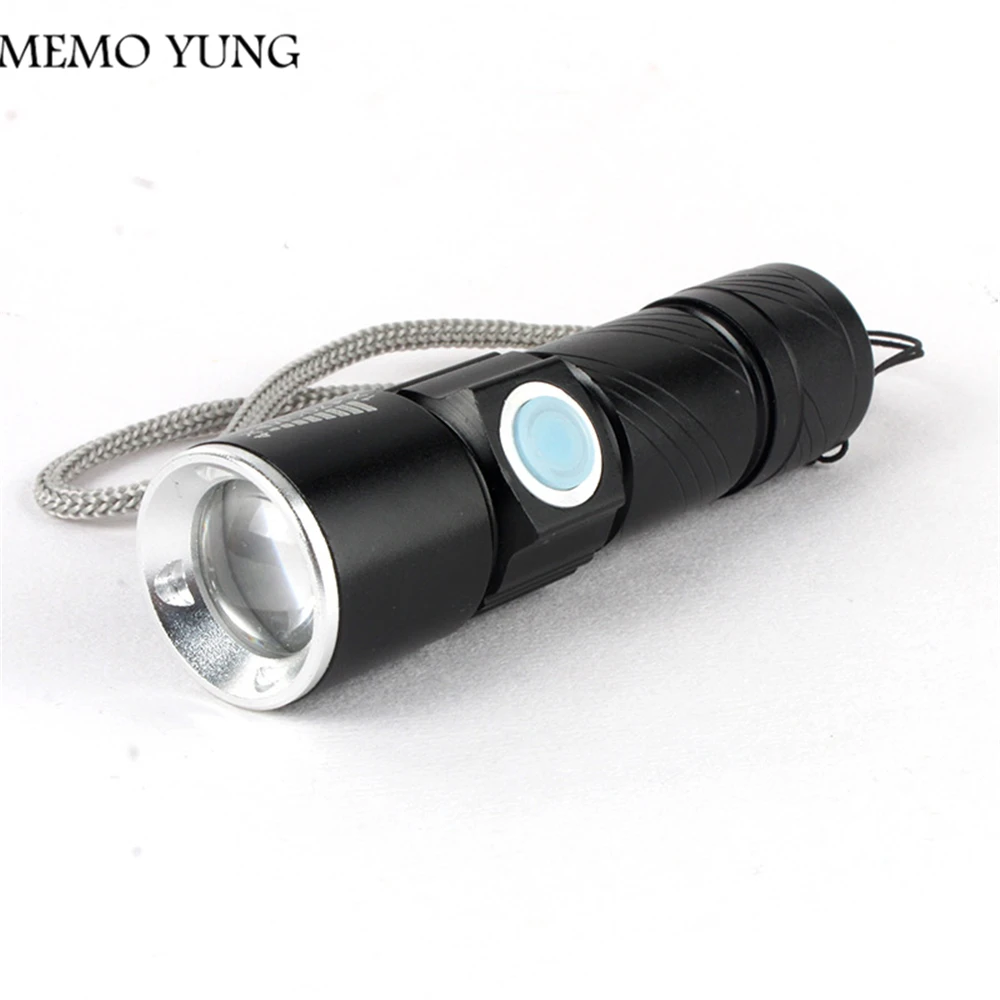 

USB LED Flashlight Rechargeable LED Torch Q5 High Power Mini Handy Zoomable for Outdoor Hunting Camping