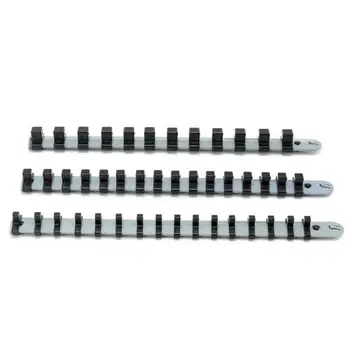 

3Pcs 1/4'' 3/8'' 1/2'' Socket Rack Trays Storage Mechanics Organization Drive Rail Tray Holder Wall Wrench