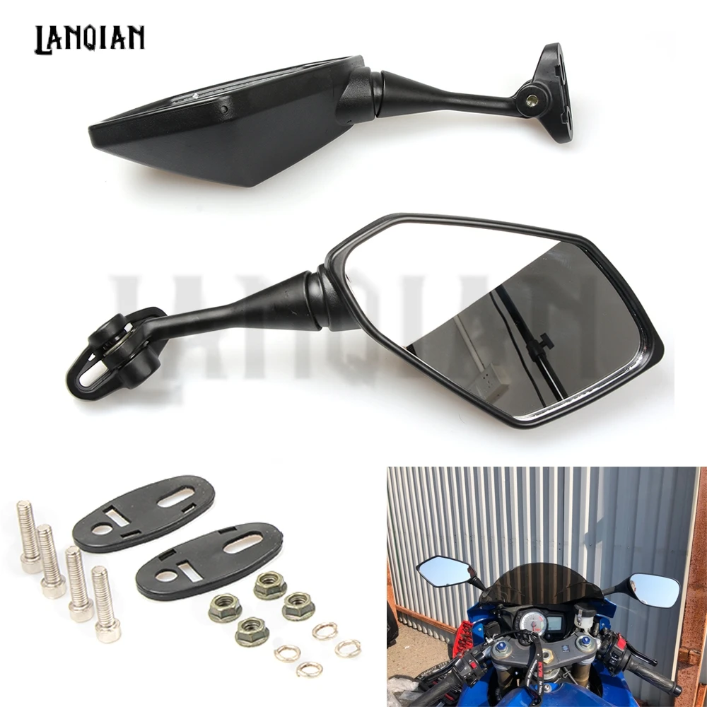 Зеркало для мотоцикла черное Moto зеркало заднего вида Yamaha YZF600 YZF R1 R6 R3 R125 R25 R15 2003 2004