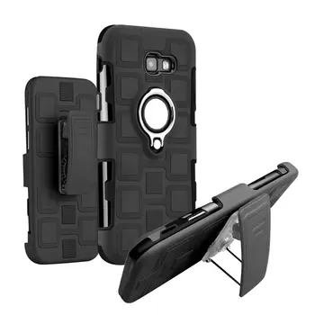 

Heavy Duty Armor Back Cover Case for Samsung Galaxy A3 A5 A7 2017 A8 A9 2018 A8+ A30 A50 with Metal Finger Ring and Belt Clip