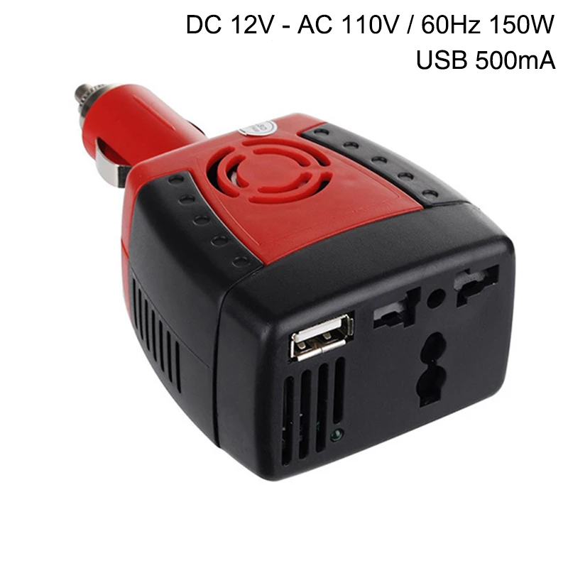 Cigarette Lighter Power Supply 150W 12V DC to 110V AC Car Power