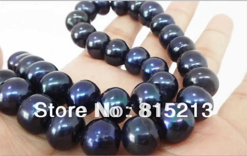

ddh00186 TOP HUGE 11-14MM NATURAL SOUTH SEA GENUINE DARK BLACK PEARL NECKLACE 14KGP 28% Discount (A0501)