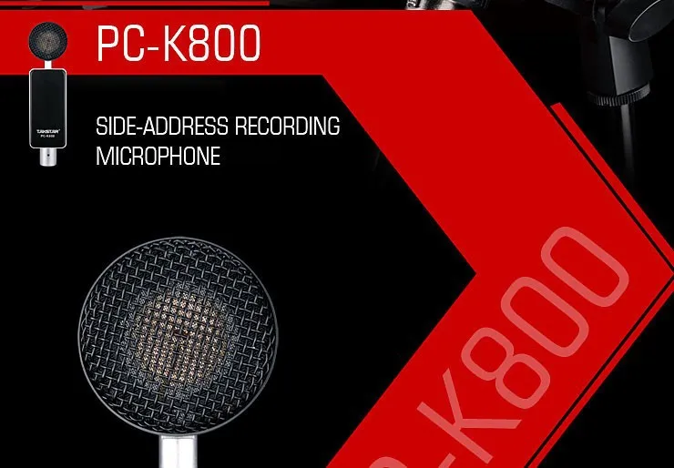 Высокое качество Takstar PC-K800 микрофон+ значок upod pro звуковая карта с аудио кабелями для профессиональной студийной записи