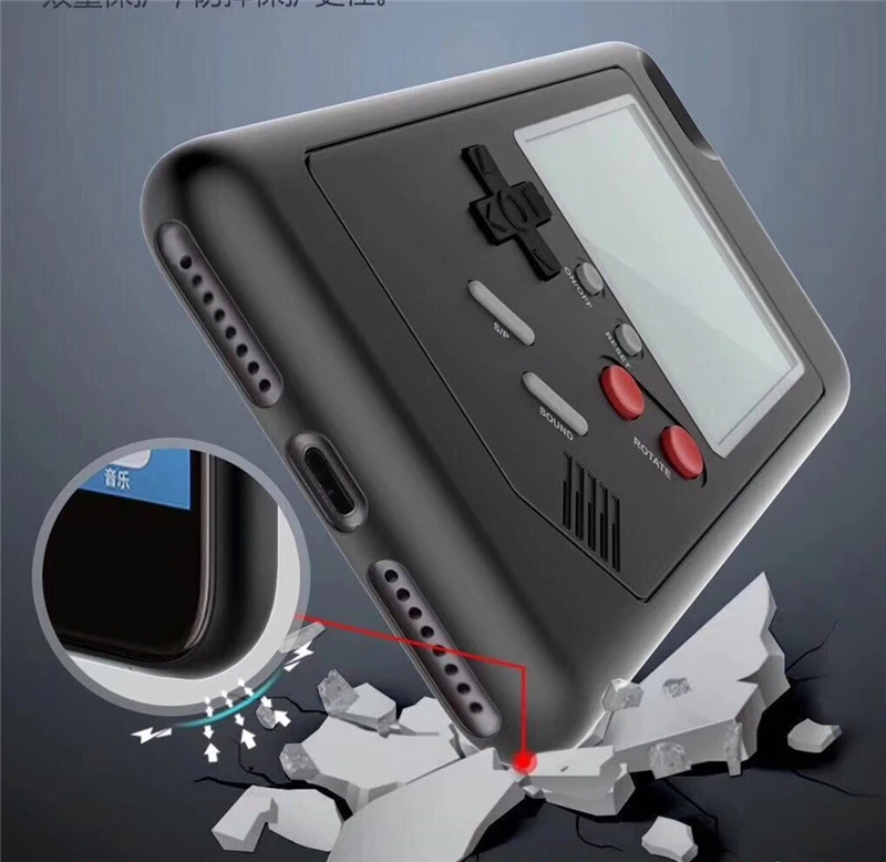 GB Gameboy тетрис чехол для iPhone 11 12 Pro X XR Xs макс 7 8 Plus 6 6s SE играть Blokus игровой консоли