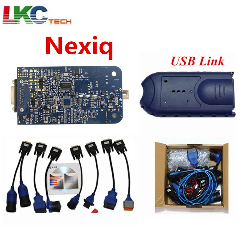 

2018 New Arrival NEXIQ 125032 USB Link Diesel Truck Diagnostic Tool+ Bluetooth NEXIQ 2 With Software Heavy duty scanner DHL Free