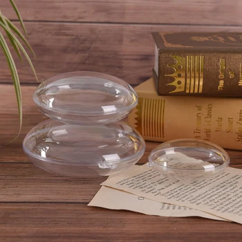 

1Pc Practical Clear Plastic Bath Bomb Molds Crafting Mold Fillable Ball Ornament Christmas Ball Home & Living Products