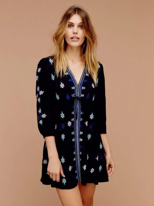 vestido com meia manga