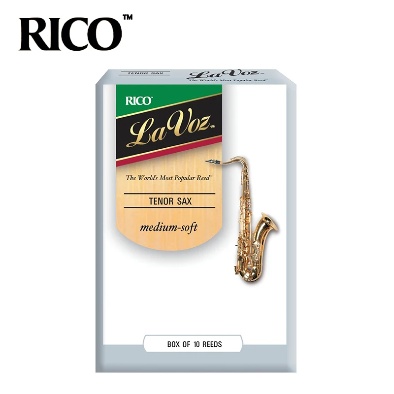 RICO La Voz Tenor Sax Reeds/Саксофон тенор Bb язычки, прочность средняя-мягкая/средняя, 10-pack [Бесплатная доставка]