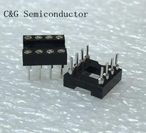 

Free shiping 20pcs DIP8 8 Pin Plated Socket 8 pin for DIP 8 round hole