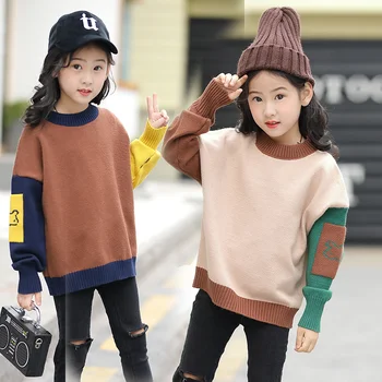 

2020 Autumn New Arrival Children Sweater Girls For Winter Warm Girls Children Sweaters Preppy Style Girls Sweaters Clothing Tops