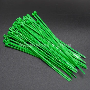 

100Pcs/pack 3*100mm width 2.5mm green Factory Standard Self-locking Plastic Nylon Cable Ties,Wire Zip Tie