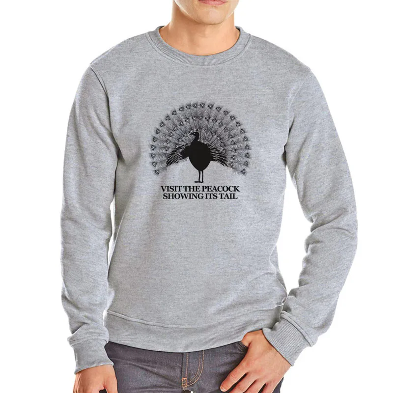 

Black peacock fashion hoodie men beatufiul peacock sweatshirt creative design trendy tops hip hop streetwear soft cotton clothes