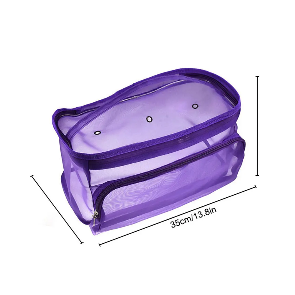 Переносная пряжа Бытовая сумка для хранения вязальная сумка чехол для хранения для вязания крючком спицы Швейные аксессуары - Цвет: Purple