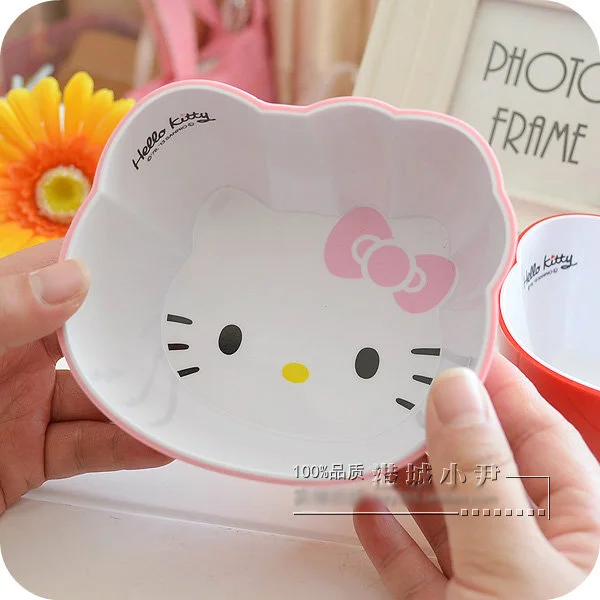 Kawaii Kitty кошка столовая посуда меламиновая миска. Мультяшные миски для супа.