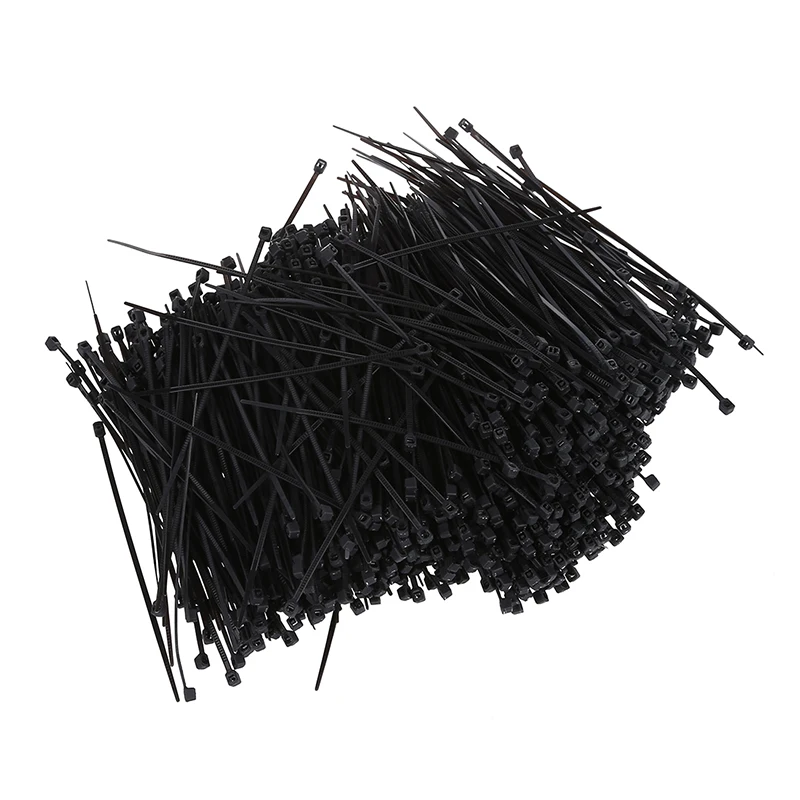 1000 Pcs Black nylon Cable Zip Tie Fasten Wrap 95mm x 2mmCable Ties