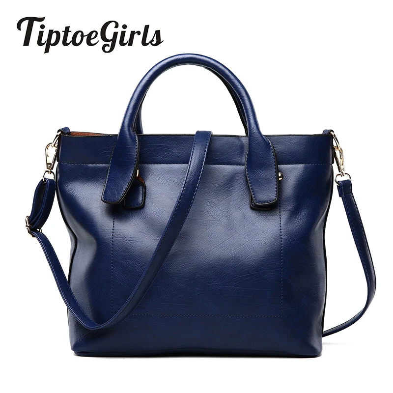 

2018 Fashion Solid Retro Women's Handbag Big Storage Handbags European and American Fashion Shoulder Bag Solid Ladies Bags