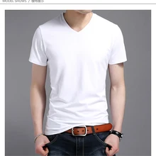 Хлопок, мужское нижнее белье, короткий рукав, v-образный вырез, футболка, половина рукава, свободная майка, хлопок, тонкая рубашка