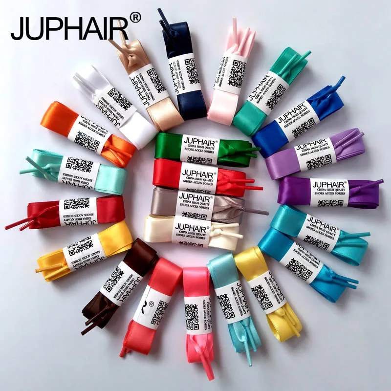 

JUP 50 Pairs Fashion Flats Silk Ribbon Colorful Fantastic Princess Colorful Women Lady Shoelaces Sneakers Sports Shoes Fantastic