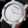 Reloj marca BOAMIGO de cuarzo para hombre, cronógrafo de pulsera con correa de cuero, informal, a la moda, de negocios, funda fina ► Foto 1/6