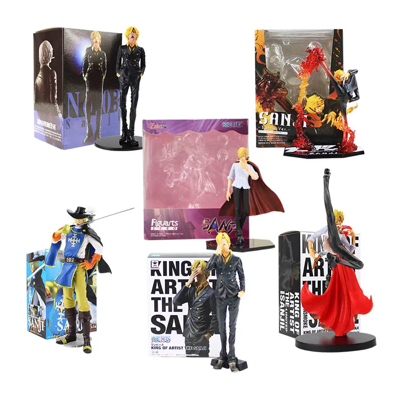 

10 STYLE One Piece The Sanji PVC Action Figure Figurine Collection Model Kids Toy Doll Gifts