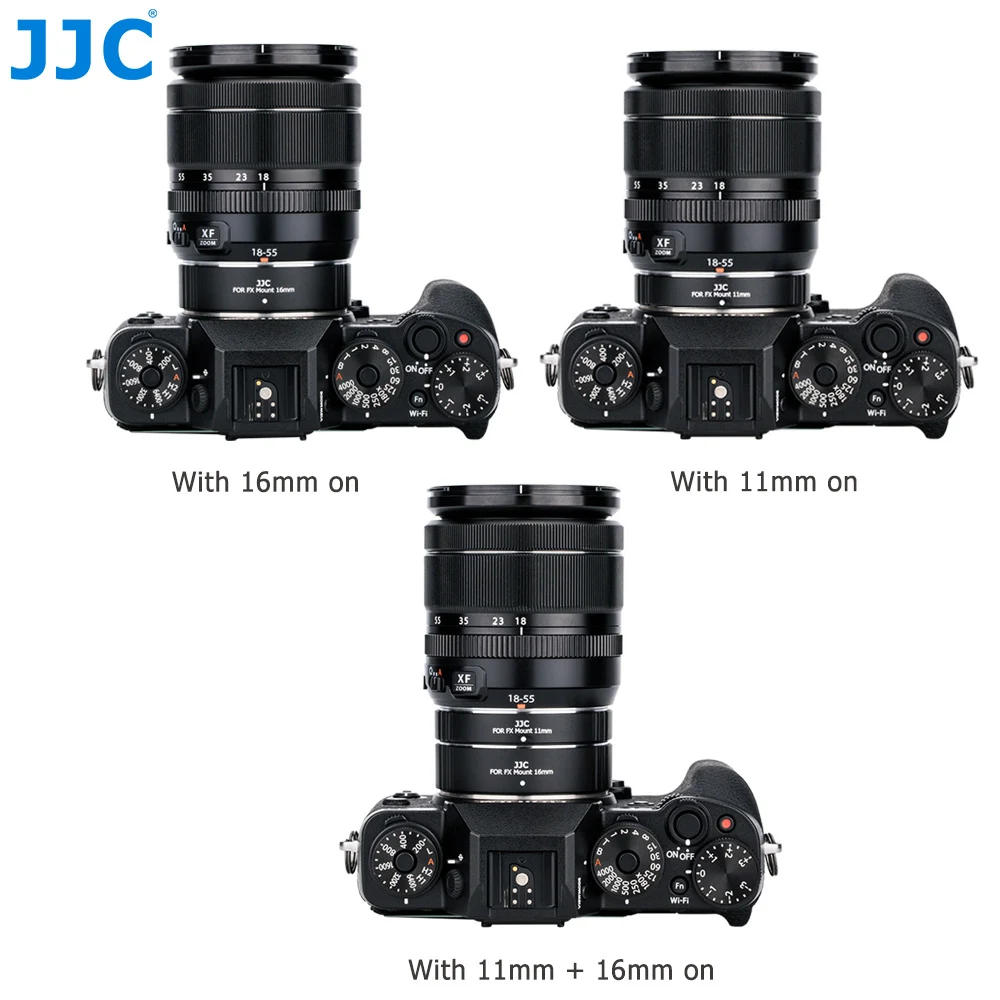 JJC металлическое переходное кольцо с автофокусом, автоматическое Удлинительное Кольцо для объектива Fujifilm X Mount 11 мм 16 мм, переходное кольцо