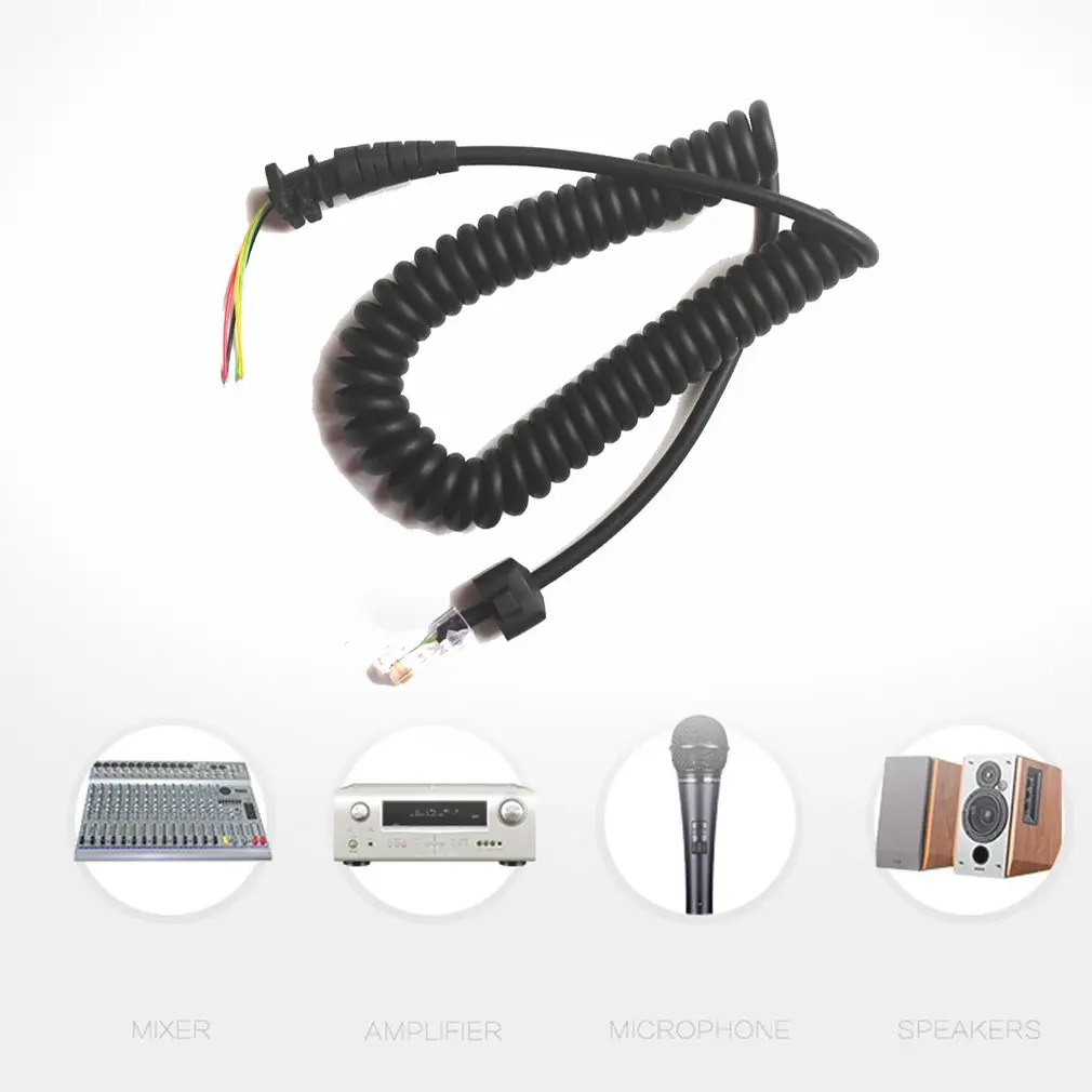 Микрофонный кабель для Yaesu MH-48A6J FT-7800 FT-8800 FT-8900 FT-7100M FT-2800M FT-8900R ручной микрофон кабель-удлинитель шнура дропшиппинг