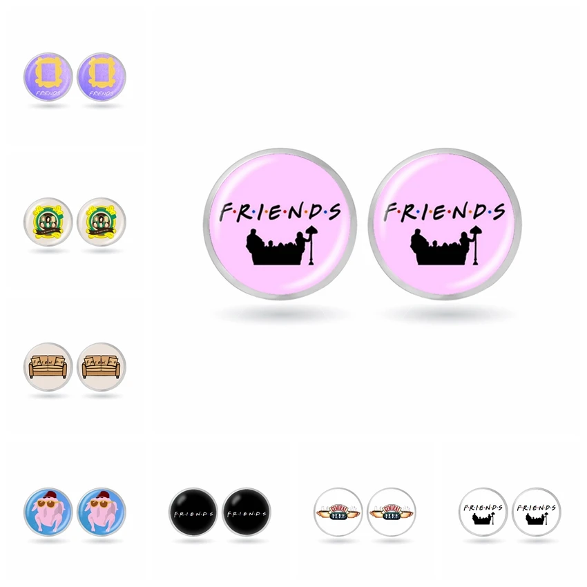 

2018 TV Friends Show Stud Earring For Womens Glass Pendant coffee cup earrings Jewelry Gifts for Friends jewelry Christmas gift
