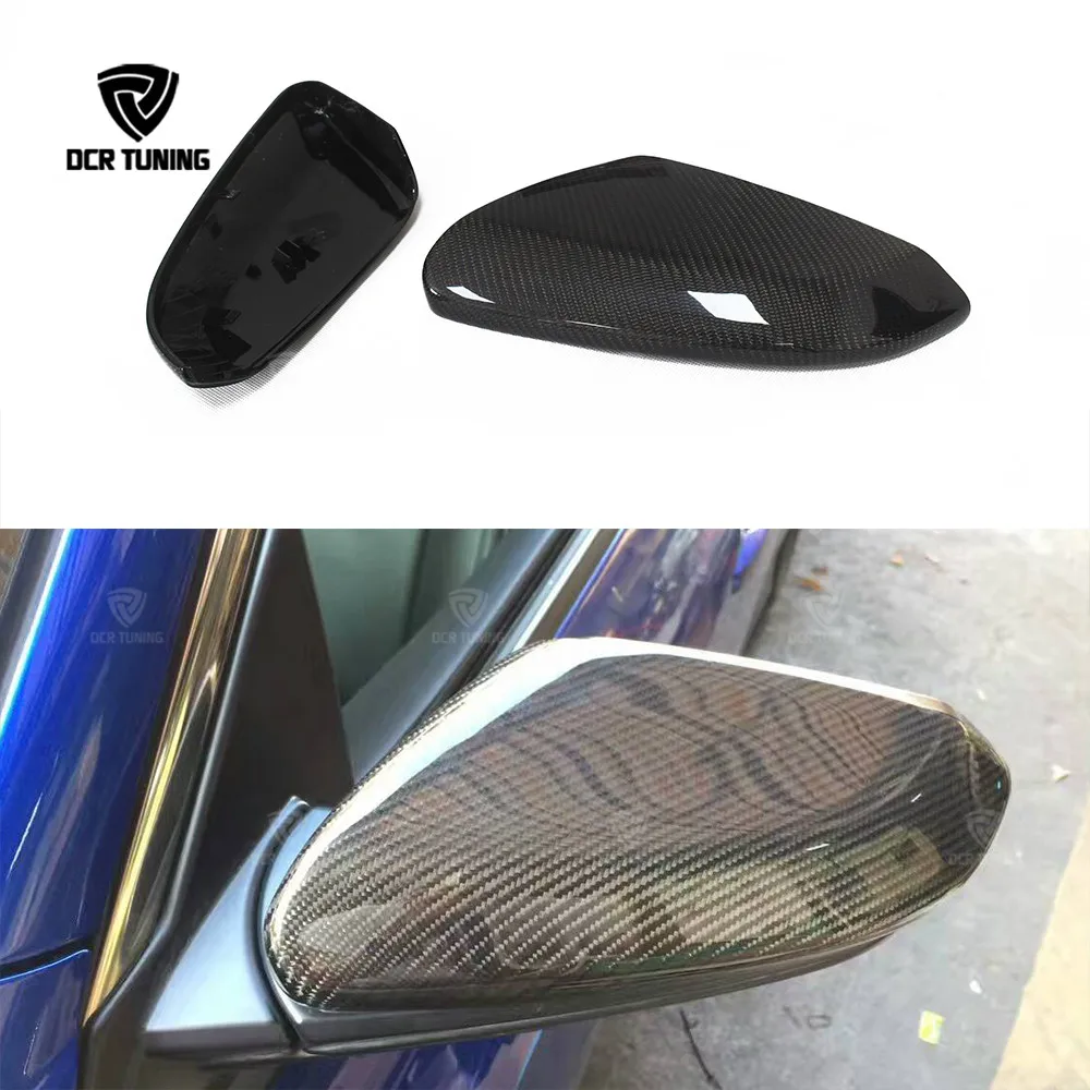 

Carbon Fiber Rear View Mirror Cover For Honda Civic 10th carbon caps Car styling 2016 - UP 1 : 1 Replace style & Add on style