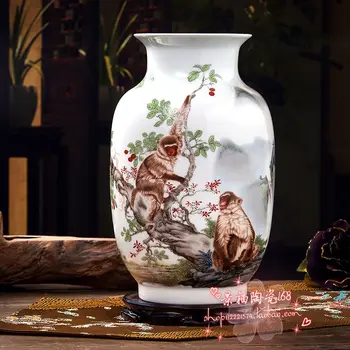 

Jingdezhen ceramic flower vase pastel porcelain decoration of modern living room Home Furnishing fashion decorations