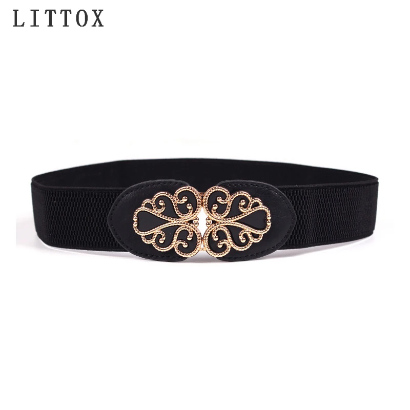 

LITTOX belt cummerbunds wide waist belt fashion female elastic elastic tassel wide belt decoration dress accessories