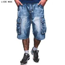 New Brands font b Mens b font Summer Hip Hop Denim Baggy font b Jeans b