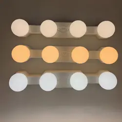 Светодиодный зеркальный светильник голливудские четыре лампы зеркальные фары Instal светодиодный удобный присоска макияж лампа USB макияж