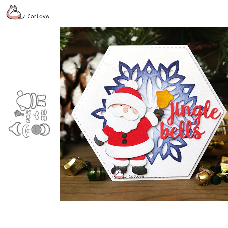 

Santa Claus Metal Cutting Dies Christmas Stencils For DIY Scrapbooking Gift Album Paper Card Craft Embossing Die Cuts New 2019