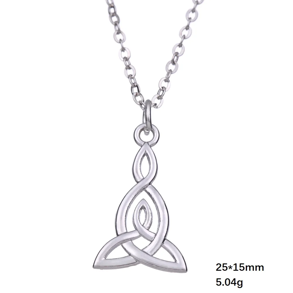 LIKGREAT Triquetra троица висячие серьги ирландский кельтик узел ожерелье серебряный