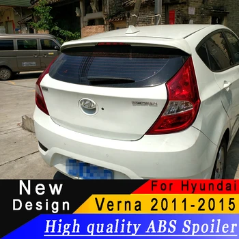 

For Hyundai Verna 2011 to 2015 High quality ABS material Hatchback Spoiler Primer or any color Rear wing spoiler for Verna