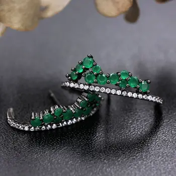 

2020 Charms crown Earrings For Women Nature Stones Zirconia Jewelry Elegantes Female Fashion Stud Earrings Bride Accessories