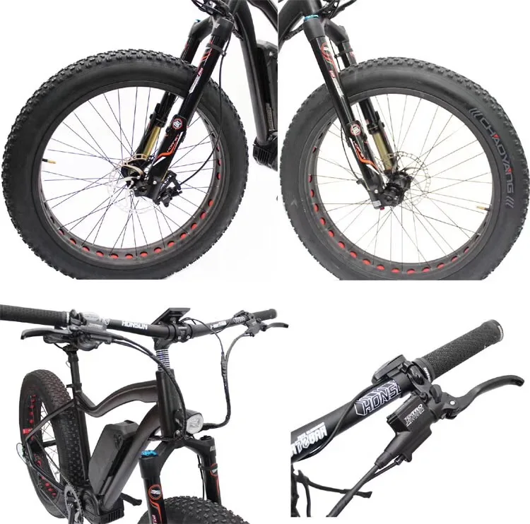 Cheap Custom 26inch Snow Ebike 48V 1000W Bafang mid motor electric mountain bicycle  smart lcd  fat ebike snow tires off-road bicycle 2