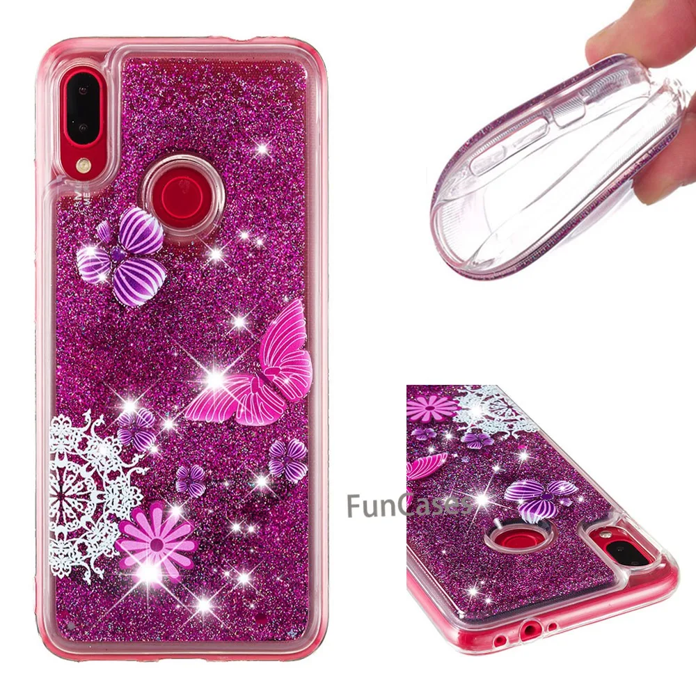 For Redmi Note 7 Glitter Liquid Case For Xiaomi Redmi Note 7 Silicone ...