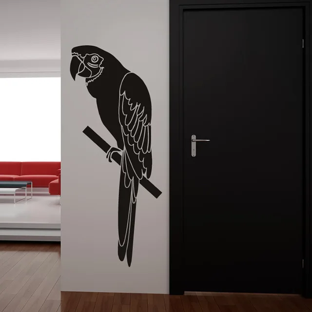 Новинка 2017 настенная наклейка с принтом попугаев и птиц виниловая Размер 88*40 см |