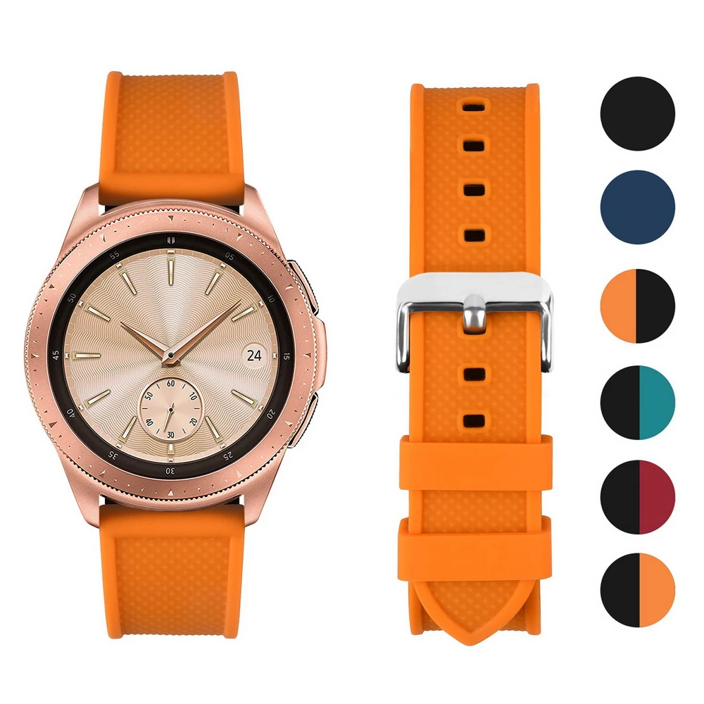 

Compatible Samsung Gear S3 Classic/Frontier/Galaxy 46mm Watch Bands, Fullmosa 6 Colors Soft Silicone Watch Band (22mm)