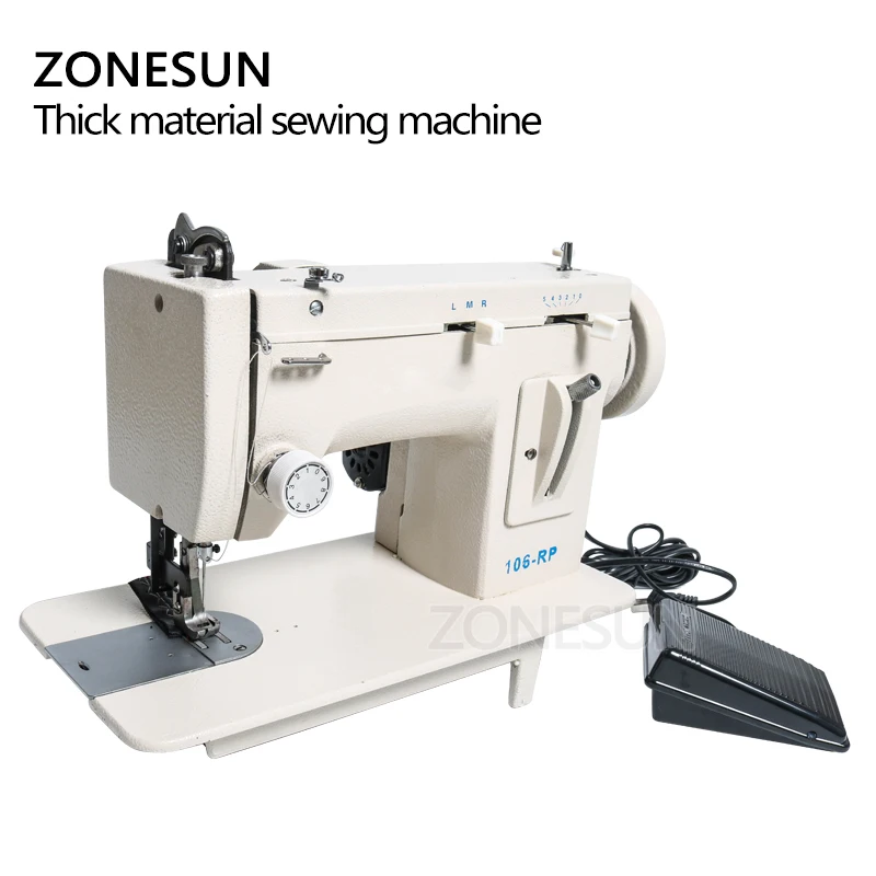 Домашняя швейная машина ZONESUN 106 RP плотный инструмент для шитья меха кожи одежды