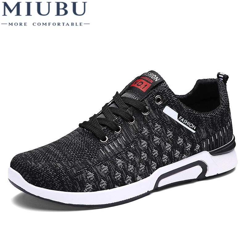 

MIUBU New Summer Men Mesh Shoes Casual Breathable Light Shoes For Man Lace-up Network Flats Man Comfortable Outdoor Shoes